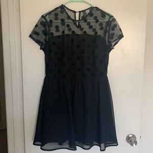 H&M Divided black polka dot party dress